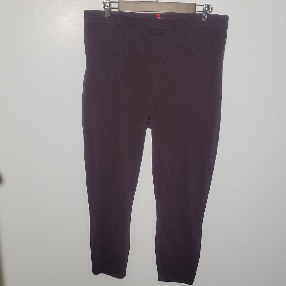 SPANX Plum Color Pull -On Denim Jegging Pant Leggings Size 1XL